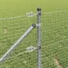 Metināto Vadu Žogs Ar 7 Enkura Postiem 0.6X10 M Cinkota Tērauda Vidaxl