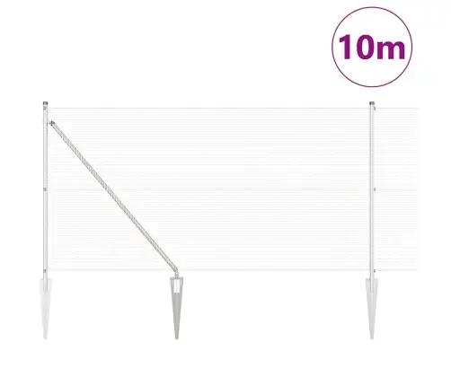 Žoga Stabu Komplekts 2 Gabali Cinkots Tērauds 10 X 1 M Vidaxl