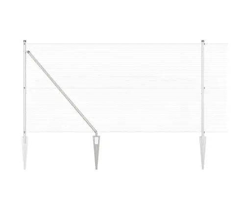 Metinātā Stieple Ar 7 Tapas Stabiem 1.2X10 M Cinkotā Tēraudā Vidaxl