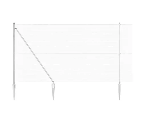 Metinātā Stieple Ar 7 Spieķu Stieņiem 1.5 X 10 M Galvanizēts Tērauds Vidaxl