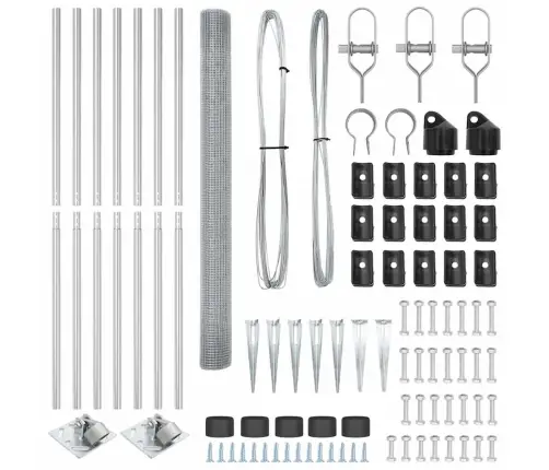 Žoga Stabiņu Komplekts 2 Gabali Cinkots Tērauds 10 X 1.5 M Vidaxl