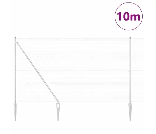 Aed Koos Postidega Hõbedane 1.5 X 10 M Teras