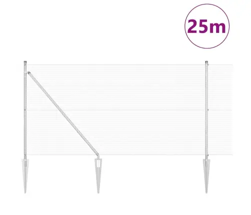 Tvora Su Stulpais Sidabro 1 X 25 M Plienas