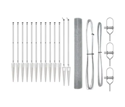 Tvorelės Stulpas Sidabro 25 X 1,4 M (19 X 19 Mm Tinklas)