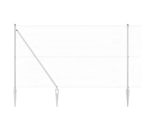 Aed Koos Postidega Hõbedane 1.5 X 25 M Teras