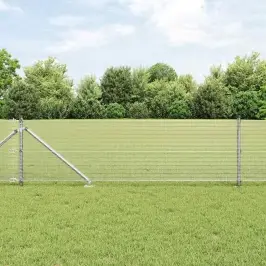 Žogs Ar Stabiem. Sudraba 0.6 X 50 M Tērauds Vidaxl
