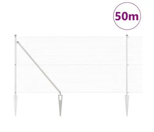 Aiapost Hõbedane 50 X 1 M (16 X 16 Mm Võrk) Teras