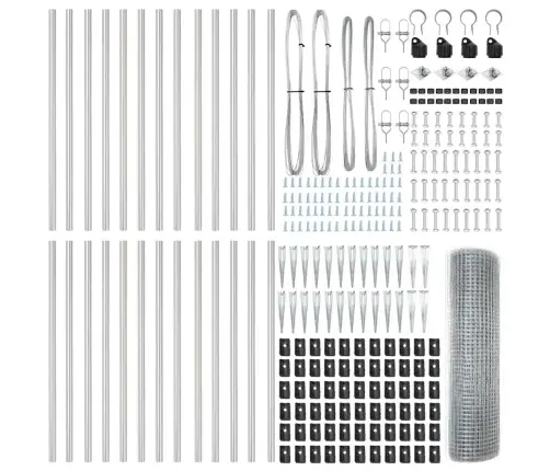 Savilktais Metāla Žogs Ar 13 Spikes Stabiem 1X50 M Cinkots Tērauds Vidaxl