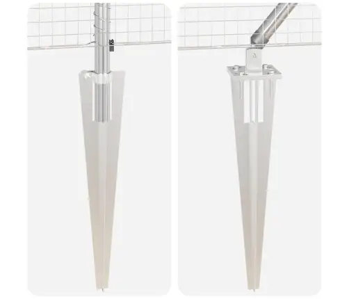 Metinātais Žogs Ar 13 Naglu Stabiem 1.4X50 M Galvanizētā Tēraudā Vidaxl Metinātais Žogs Ar 13 Naglu Stabiem 1.4X50 M Galvanizētā Tēraudā Vidaxl