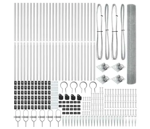 Metinātais Žogs Ar 13 Naglu Stabiem 1.4X50 M Galvanizētā Tēraudā Vidaxl Metinātais Žogs Ar 13 Naglu Stabiem 1.4X50 M Galvanizētā Tēraudā Vidaxl
