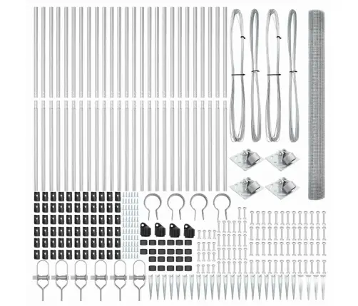 Tvorelės Stulpas Sidabro 50 X 1,5 M (16 X 16 Mm Tinklas)