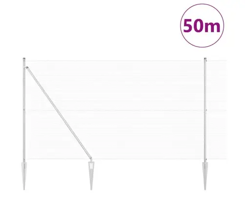 Tvorelės Stulpas Sidabro 50 X 1,5 M (16 X 16 Mm Tinklas)