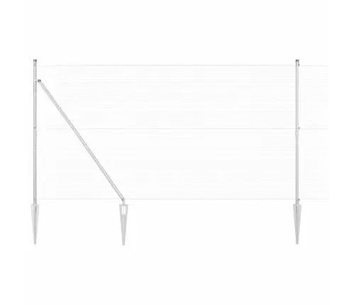 Aed Koos Postidega Hõbedane 1.5 X 50 M Teras