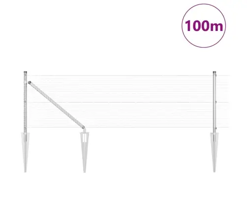 Tvorelės Stulpas Sidabro 100 X 0,4 M (19 X 19 Mm Tinklelis)