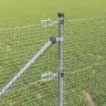 Metināts Stieņu Žogs Ar 13 Enkura Stabiem 0.8X100 M Cinkots Tērauds Vidaxl