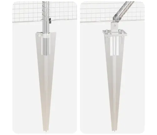 Metināta Stieple Žogs Ar 13 Spike Stabiem 1X100 M Galvanizēts Tērauds Vidaxl