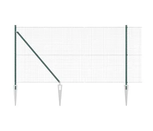 Žoga Stabu Komplekts 2 Gabali Zaļš Pulverkrāsots Tērauds 10 X 1 M Vidaxl