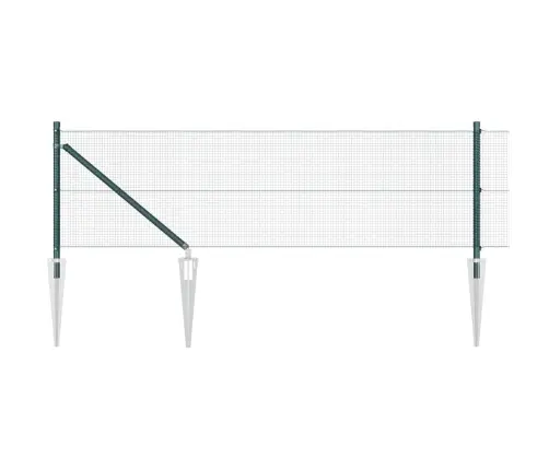 Metāla Vadu Žogs Ar 13 Spike Stabiem Zaļā 0.4X25 M Tērauda Vidaxl