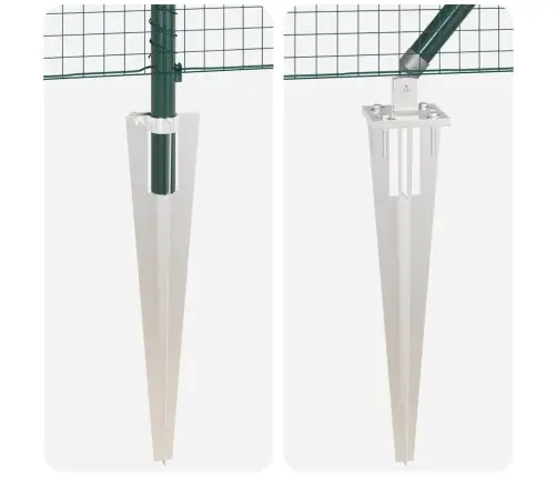 Tvora Su Stulpais Žalia 0.5 X 25 M Plienas