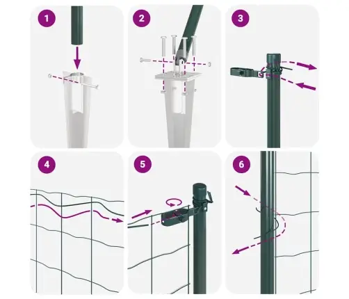 Tvora Su Stulpais Žalia 0.5 X 25 M Plienas