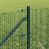 Metināts Stieples Žogs Ar 13 Zaļiem Asu Stabiem 0.8X25 M Tērauds Vidaxl