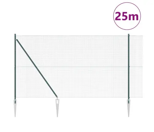 Cinkota Sēta Ar 13 Sānus Zaļā 1.6 X 2.5 M Tērauda Vidaxl