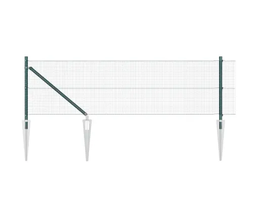 Metāla Žogs Ar 13 Naglām Zaļš 0.6X100 M Tērauds Vidaxl