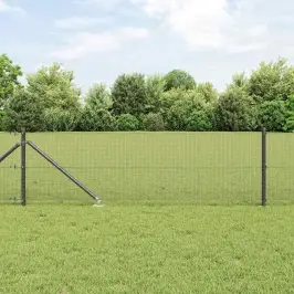 Žogs Ar Stabiem. Pelēka 0.4 X 10 M Tērauds Vidaxl