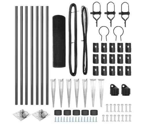 Tvora Su Stulpais Pilka 1 X 10 M Plienas