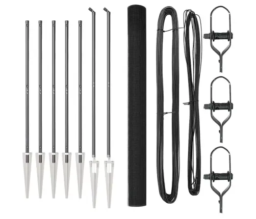 Metāla Žogu Stabu Komplekts 2 Gab. Pelēks Metāls, Plastmasa Vidaxl