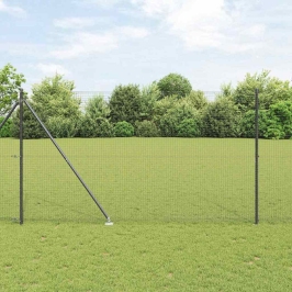 Žogs Ar Stabiem. Pelēka 1.6 X 10 M Tērauds Vidaxl