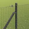 Metinātais Stieples Žogs Ar 7 Stādīšanas Stiprinājumiem Pelēkā 1.6X10 M Tēraudā Vidaxl