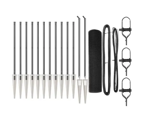 Tvora Su Stulpais Pilka 0.6 X 25 M Plienas