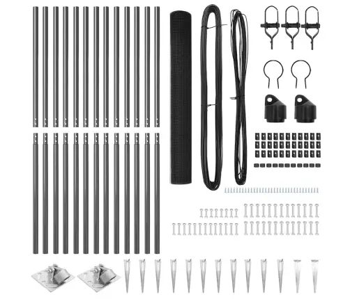 Aiapost Hall 25 X 1,2 M (12 X 12 Mm Võrk) Terased Ja Pvc