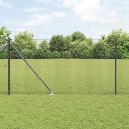 Žogs Ar Stabiem. Pelēka 1.4 X 25 M Tērauds Vidaxl
