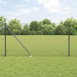 Žogs Ar Stabiem. Pelēka 1.4 X 25 M Tērauds Vidaxl