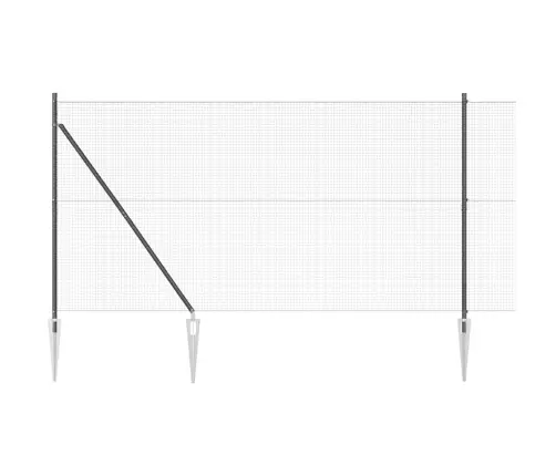 Žogu Mietu Komplekts 2 Gab. Pelēks Metāls 25 X 1,5 M Izturīgs Vidaxl