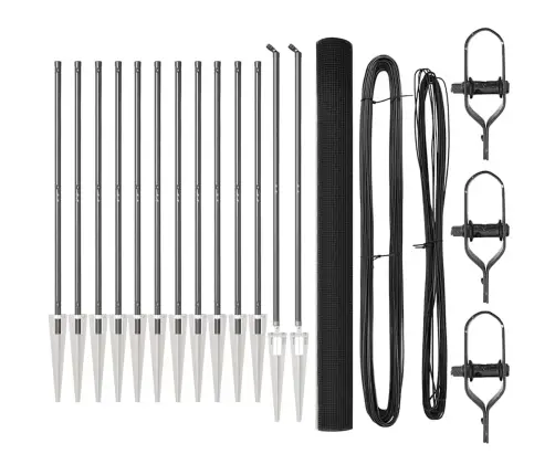 Tvora Su Stulpais Pilka 1.5 X 25 M Plienas