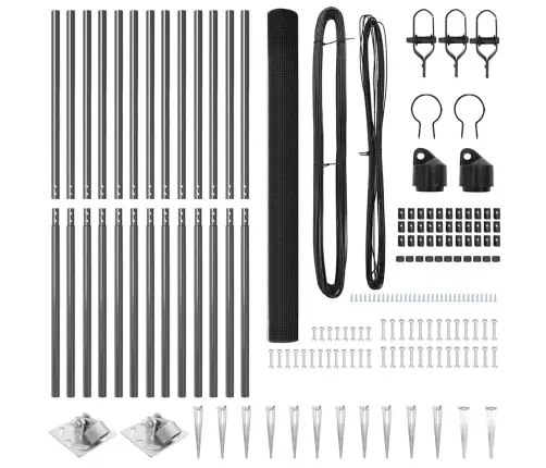 Tvora Su Stulpais Pilka 1.5 X 25 M Plienas