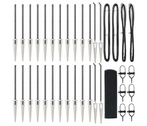 Tvora Su Stulpais Pilka 0.4 X 50 M Plienas