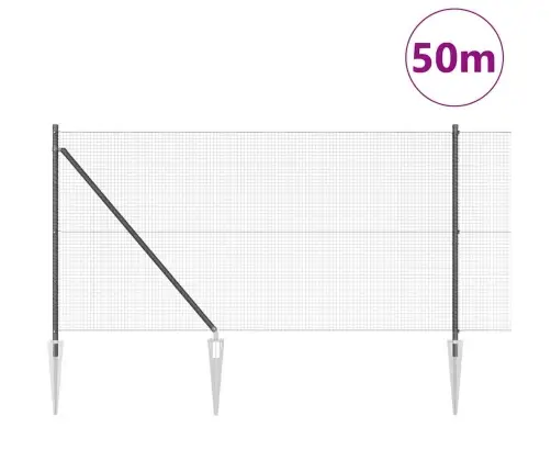 Tvora Su Stulpais Pilka 1 X 50 M Plienas