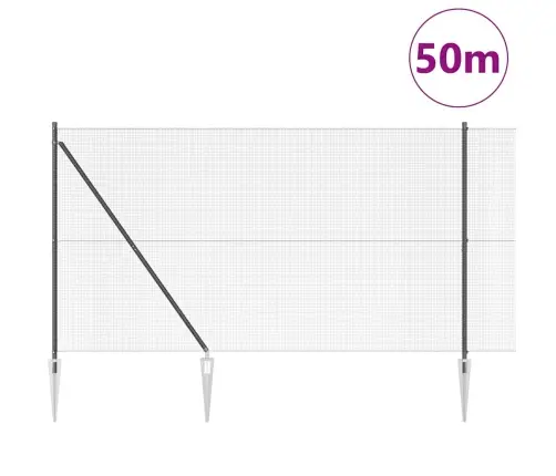 Tvora Su Stulpais Pilka 1.5 X 50 M Plienas