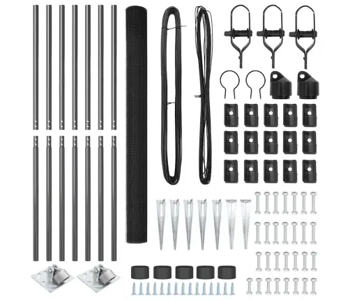 Tvora Su Stulpais Pilka 1.5 X 50 M Plienas