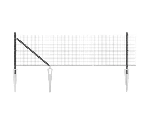 Tvora Su Stulpais Pilka 0.5 X 100 M Plienas