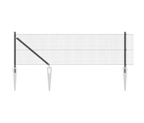 Tvora Su Stulpais Pilka 0.8 X 100 M Plienas