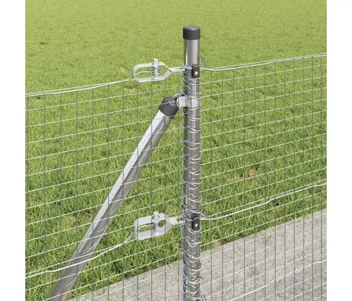 Sētas Staba Komplekts 2 Gab Cinkots Tērauds 10 X 0.5 M Vidaxl