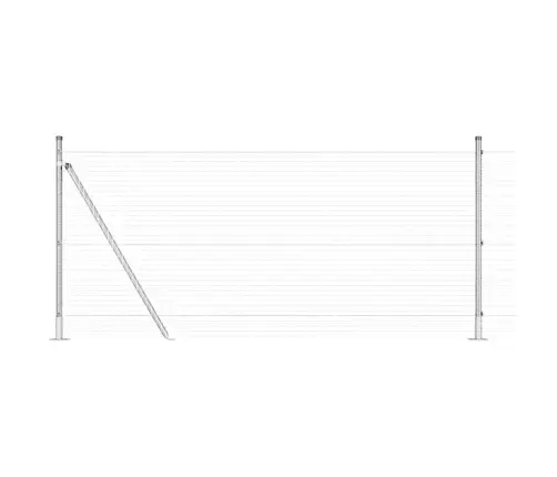 Tvora Su Stulpais Sidabro 0.8 X 10 M Plienas
