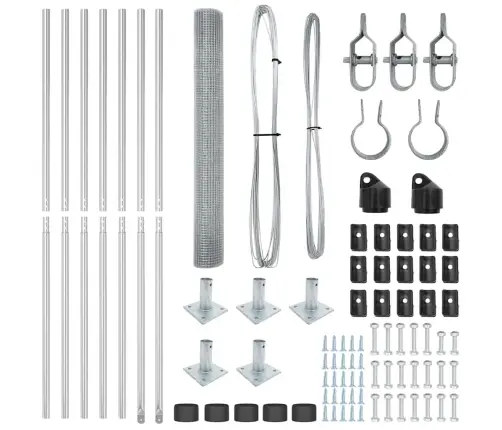 Žoga Stabu Komplekts 2 Gabali Cinkots Tērauds 10 X 1 M Izturīgs Vidaxl