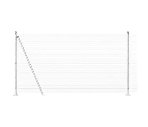 Aiapost Hõbedane 10 X 1,2 M (12 X 12 Mm Võrk) Teras