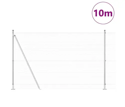 Aed Koos Postidega Hõbedane 1.5 X 10 M Teras